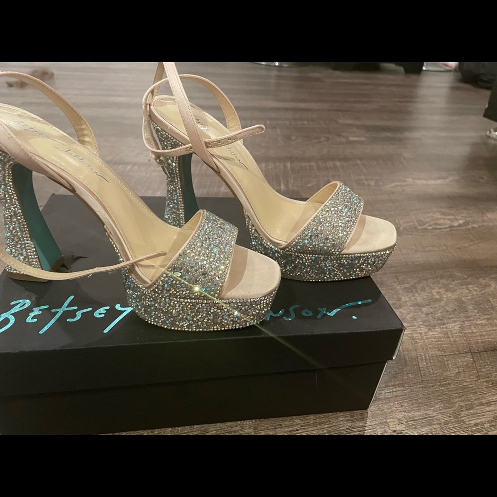 Champagne block heel